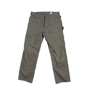 C.C. Filson Men's 34/32 Green Tarmac Worksmith Double Layer Relaxed Pants EUC